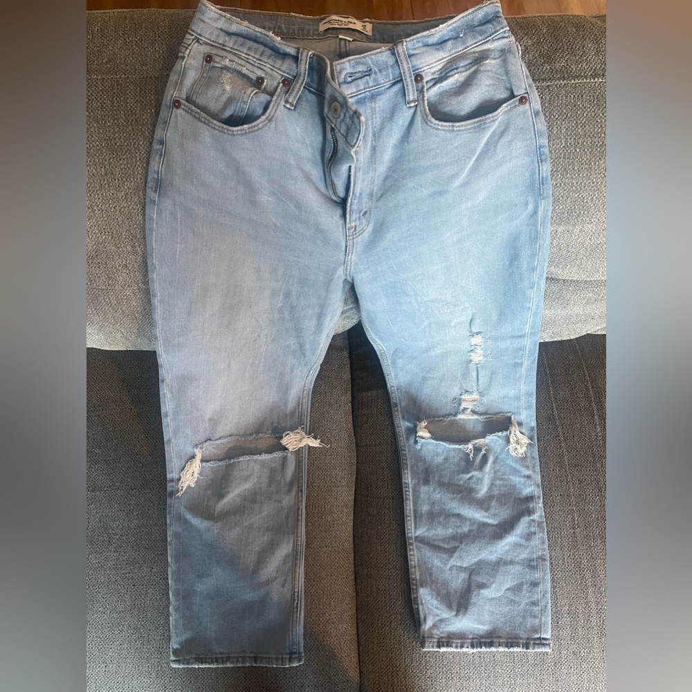 Abercrombie jeans. Size 8/29. Curve love. Worn once. Light wash